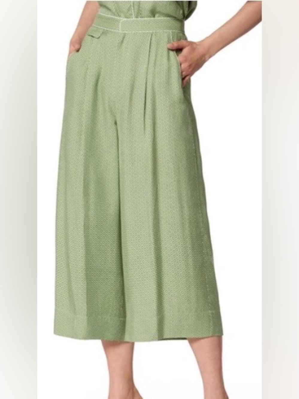 Equipment Allete Crop Wide Leg Pants - 10 -Jadesheen Multi